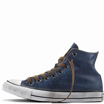 Converse Chuck Taylor All Star Vintage Denim High Tops Womens - Navy/White/Navy Shoes (780UESTA)